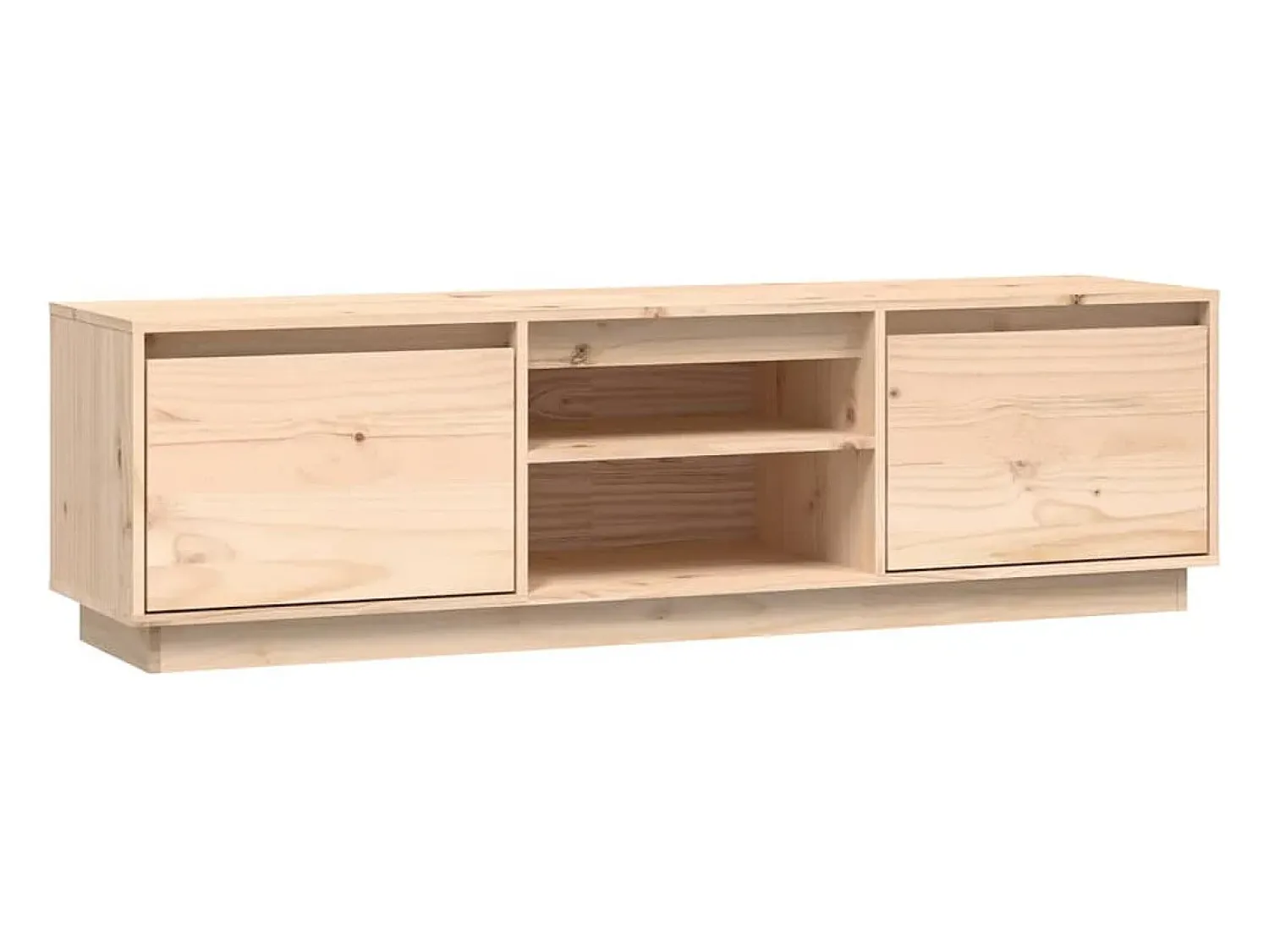 Clearance Móvel para TV 140x35x40 cm madeira de pinho maciça PT500738 Castanho