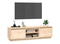 Clearance Móvel para TV 140x35x40 cm madeira de pinho maciça PT500738 Castanho