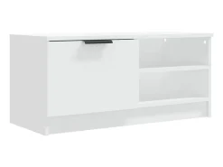 Móvel De Tv| Móvel para TV 80x35x36,5 cm madeira processada PT564512 Branco