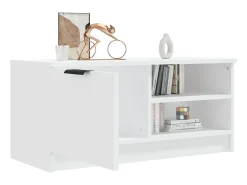 Móvel De Tv| Móvel para TV 80x35x36,5 cm madeira processada PT564512 Branco