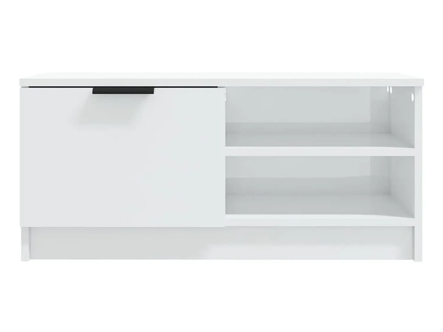 Móvel para TV 80x35x36,5 cm madeira processada brilhante PT535998^ Móvel De Tv