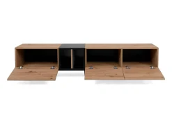móvel para TV 195x48x37 cm natural preto^ Móvel De Tv