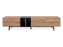 móvel para TV 195x48x37 cm natural preto^ Móvel De Tv