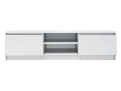 Móvel De Tv| Móvel para TV 140x40x35,5cm derivados madeira brilhante PT148319 Branco