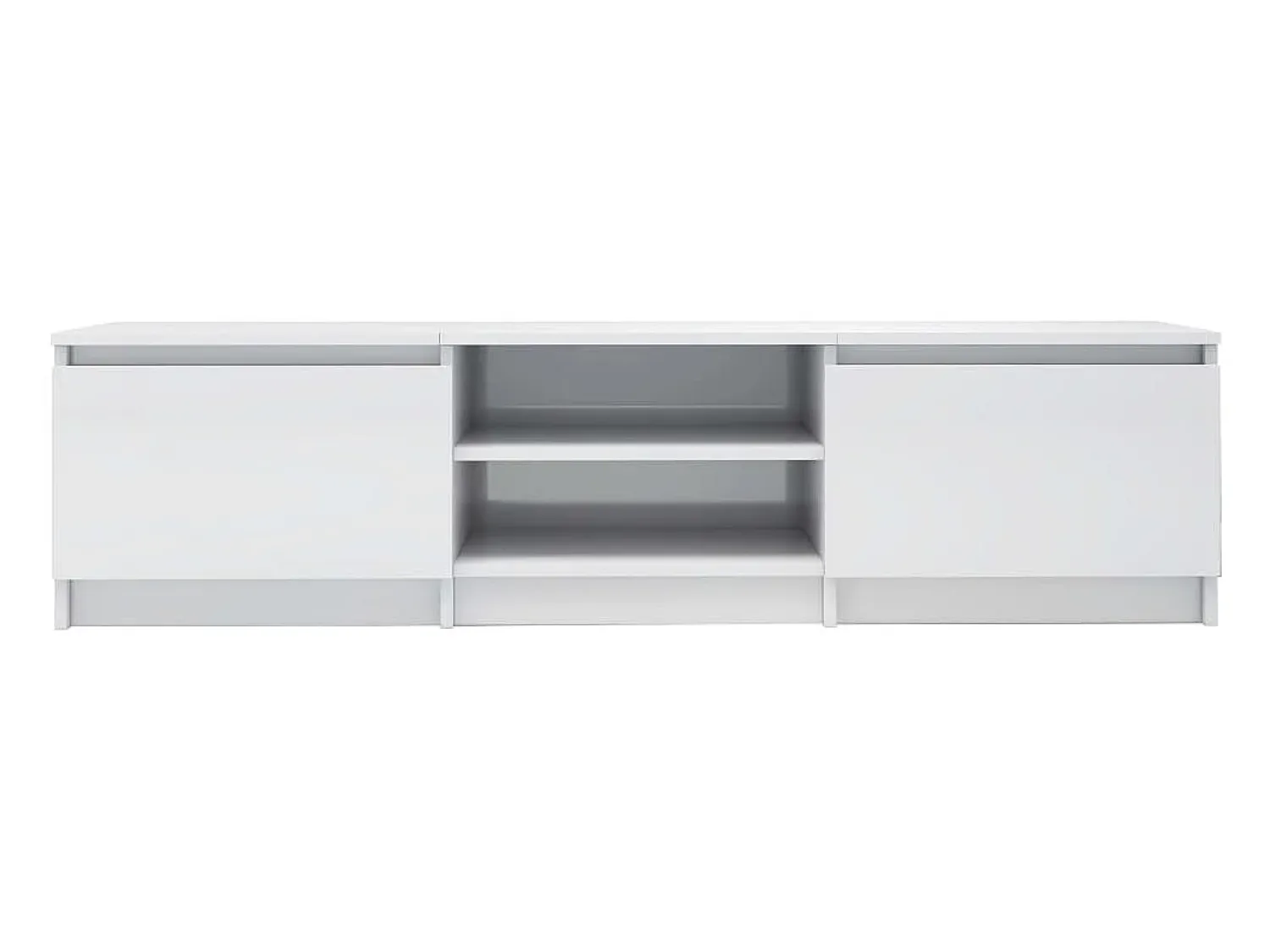 Móvel De Tv| Móvel para TV 140x40x35,5cm derivados madeira brilhante PT148319 Branco