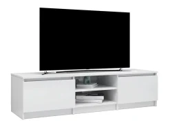 Móvel De Tv| Móvel para TV 140x40x35,5cm derivados madeira brilhante PT148319 Branco