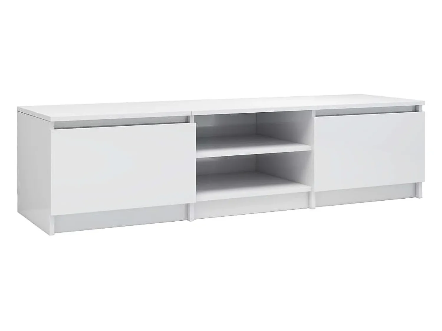 Móvel De Tv| Móvel para TV 140x40x35,5cm derivados madeira brilhante PT148319 Branco