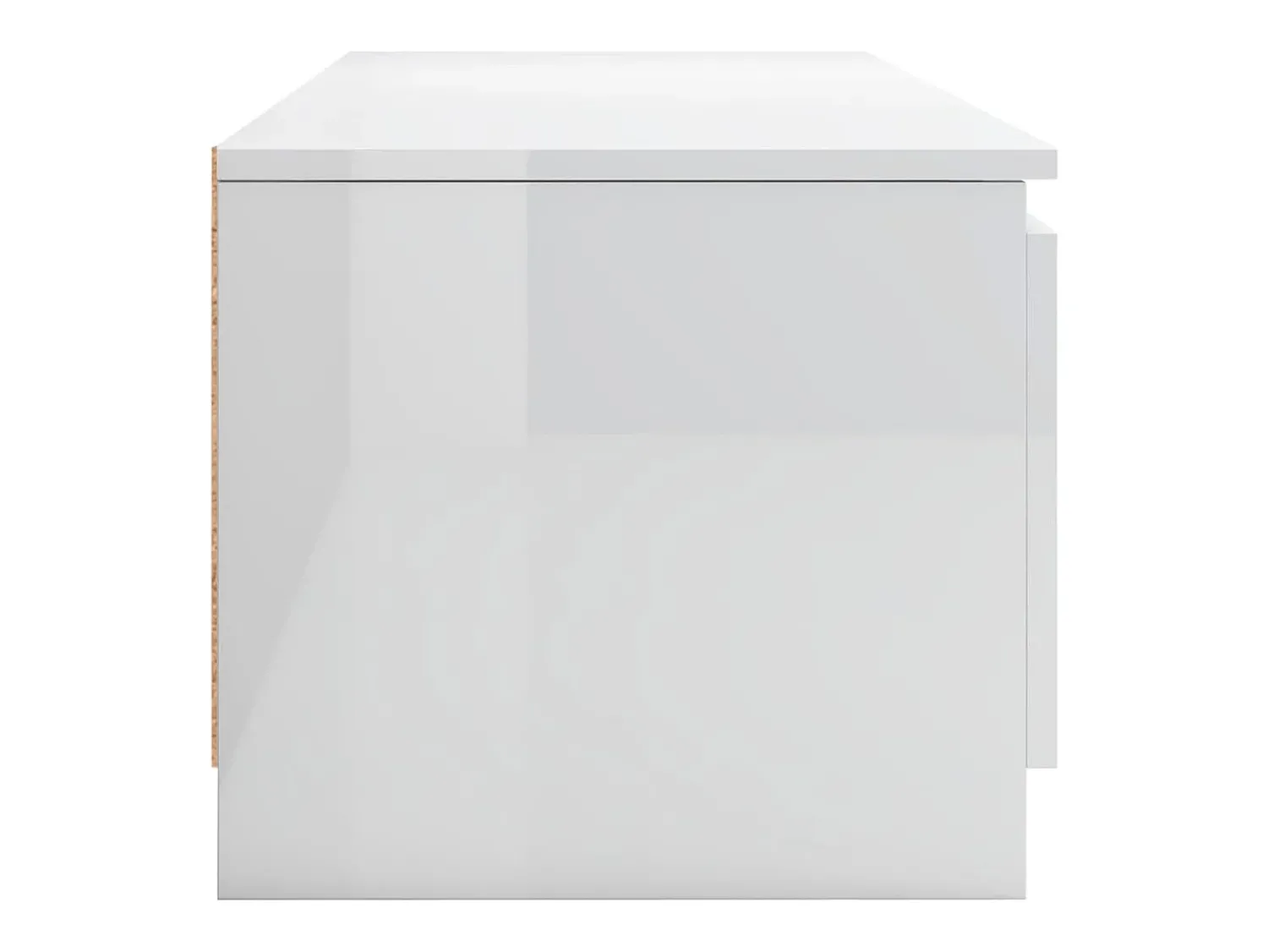 Móvel De Tv| Móvel para TV 140x40x35,5cm derivados madeira brilhante PT148319 Branco