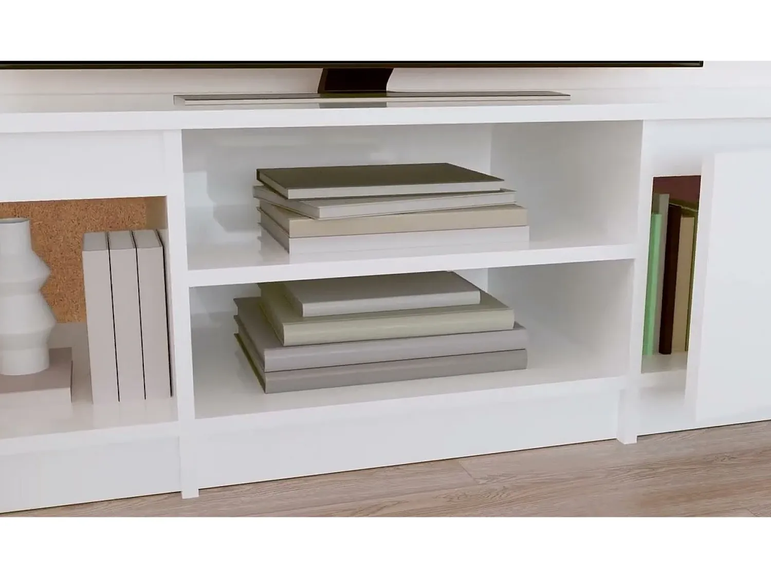 Outlet vidaxl Móvel para TV 140x40x35,5cm derivados madeira brilhante Branco
