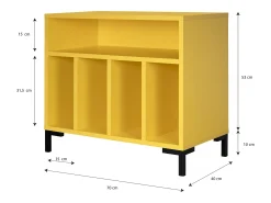 Móvel De Arrumação* Móvel para vinis BOWIE Amarelo