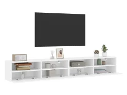 Móvel De Tv* Móvel parede p/ TV 2 pcs 100x30x30 cm derivados madeira PT187252 Branco
