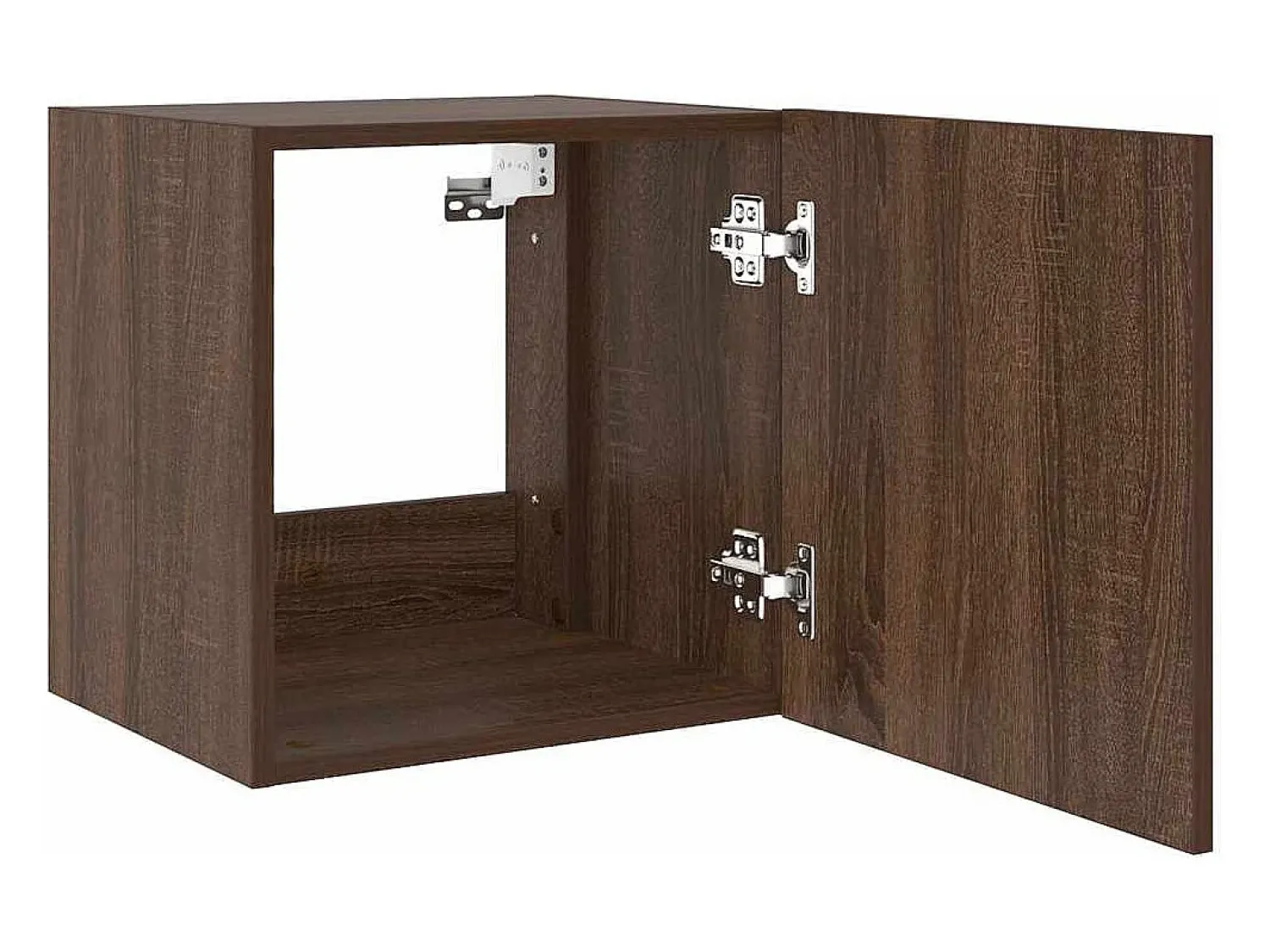 Móvel De Tv*vidaxl Móvel parede p/ TV c/ luzes LED 40,5x35x40 cm carvalho Castanho