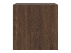 Móvel De Tv*vidaxl Móvel parede p/ TV c/ luzes LED 40,5x35x40 cm carvalho Castanho
