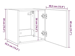 Móvel De Tv*vidaxl Móvel parede p/ TV c/ luzes LED 40,5x35x40 cm carvalho Castanho