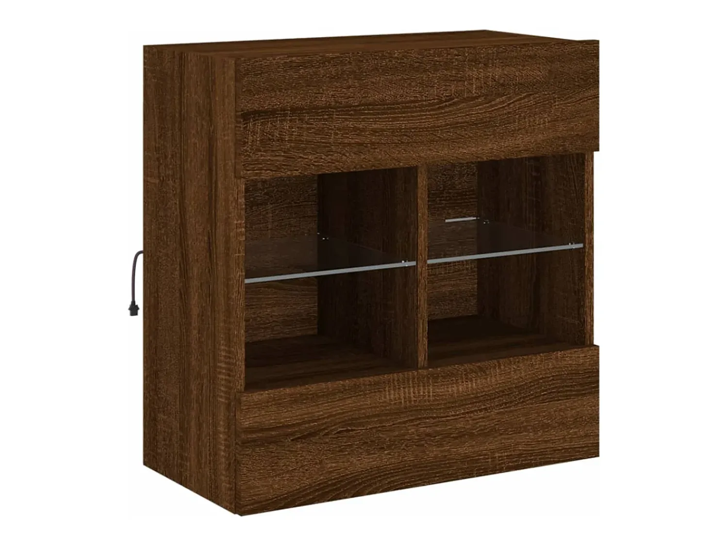 Móvel parede p/ TV luzes LED 58,5x30x60,5 cm carvalho PT167133^ Móvel De Tv