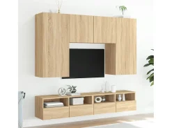Móvel parede p/ TV 100x30x30 cm deriv. madeira carvalho sonoma PT567059^ Móvel De Tv