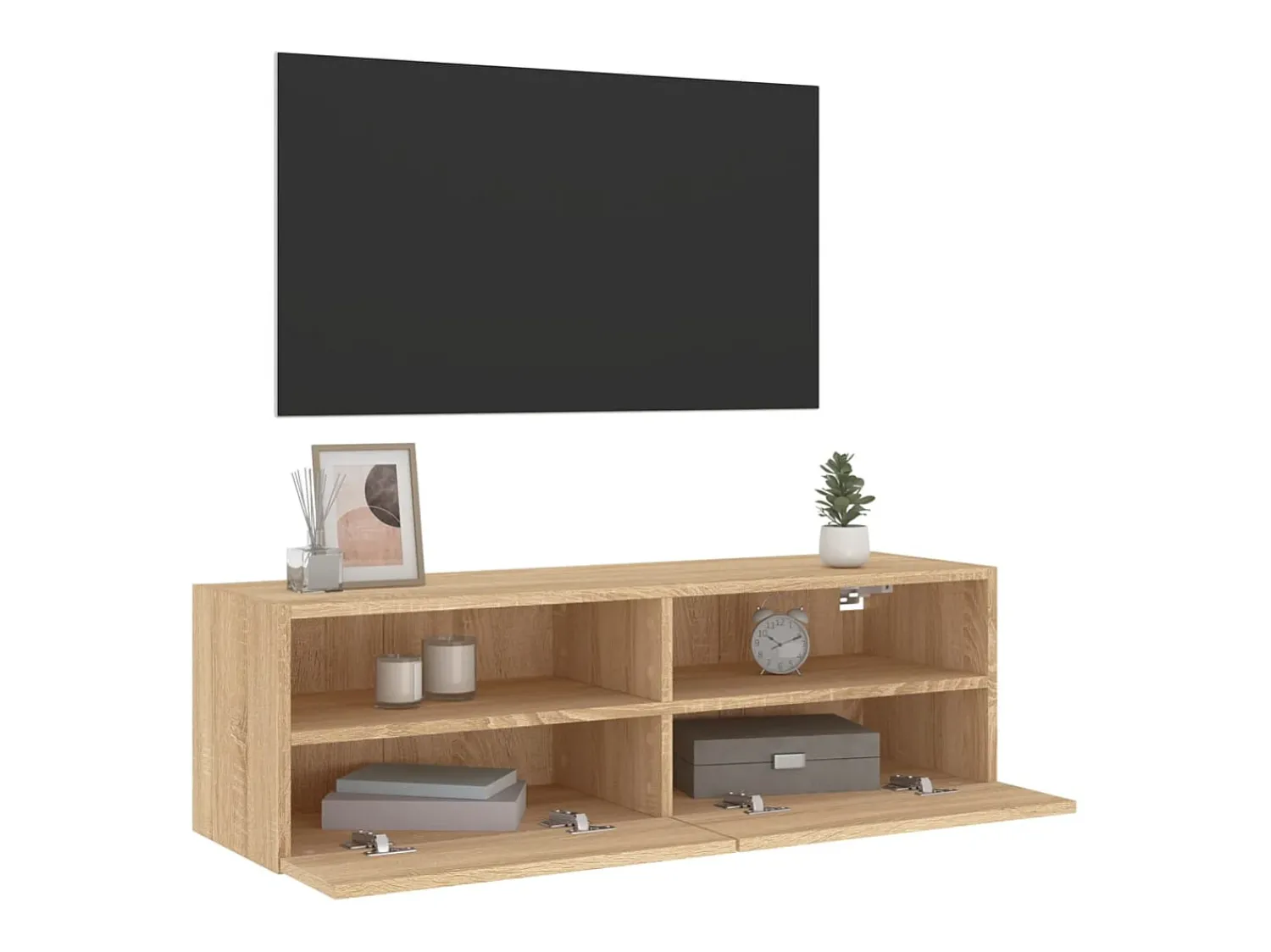 Móvel parede p/ TV 100x30x30 cm deriv. madeira carvalho sonoma PT567059^ Móvel De Tv