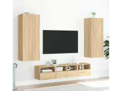 Móvel parede p/ TV 40,5x30x102cm deriv. madeira carvalho sonoma PT153203^ Móvel De Tv