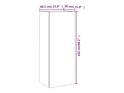 Móvel De Tv|vidaxl Móvel parede TV 40,5x30x102 cm derivados madeira cinza cimento Cinzento
