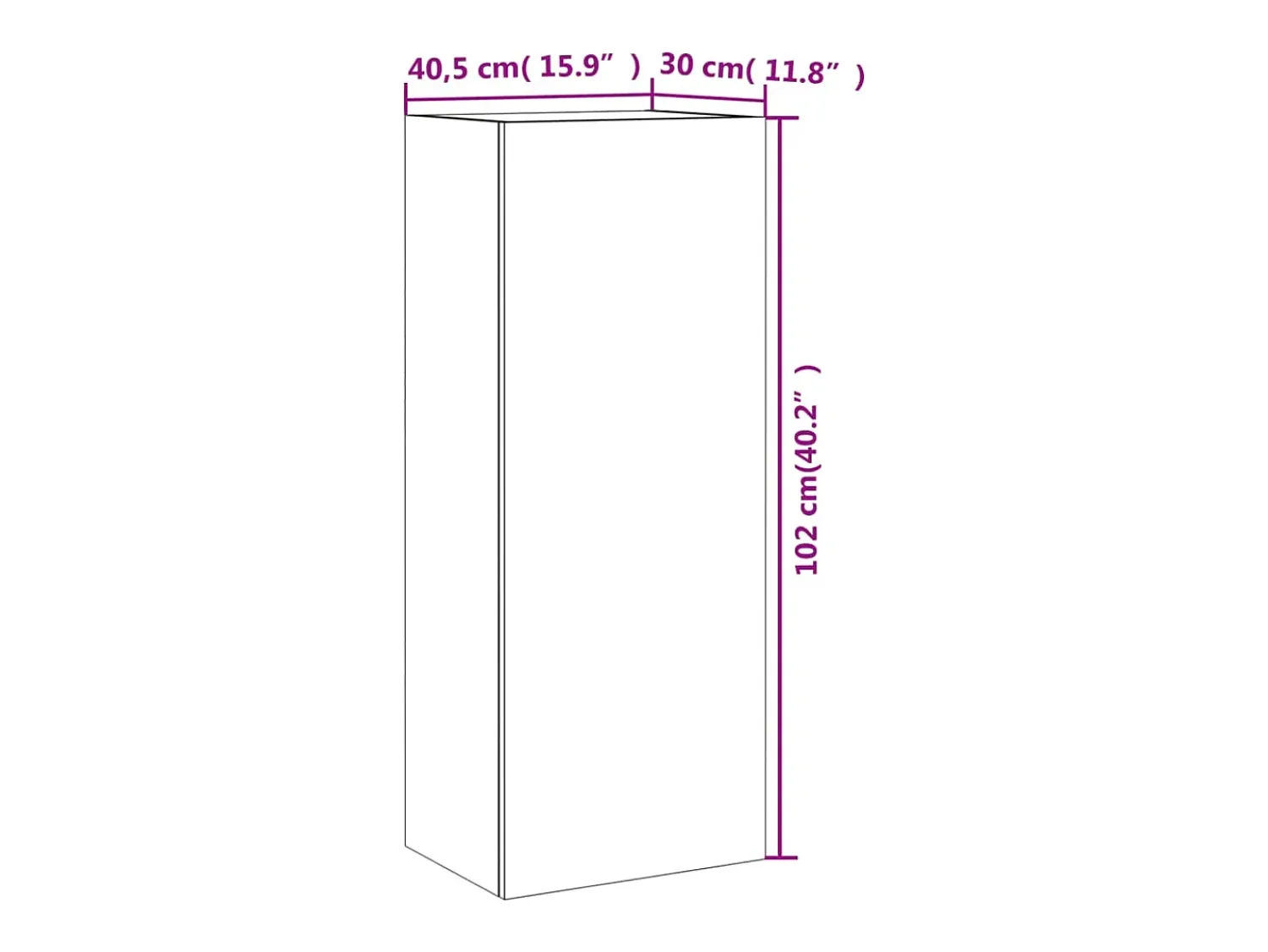 Móvel De Tv|vidaxl Móvel parede TV 40,5x30x102 cm derivados madeira cinza cimento Cinzento