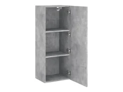 Móvel De Tv|vidaxl Móvel parede TV 40,5x30x102 cm derivados madeira cinza cimento Cinzento