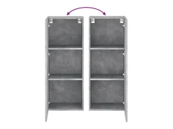 Móvel De Tv|vidaxl Móvel parede TV 40,5x30x102 cm derivados madeira cinza cimento Cinzento