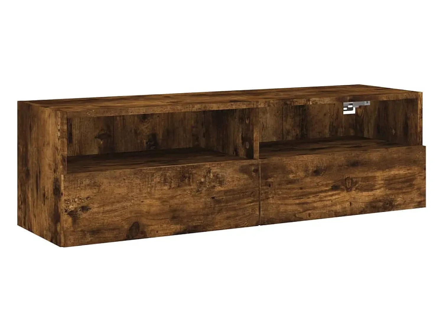 Móvel De Tv* Móvel parede TV 100x30x30 cm derivados madeira carvalho fumado PT507475 Castanho