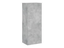 Móvel De Tv* Móvel parede TV 40,5x30x102 cm derivados madeira cinza cimento PT639288 Cinzento