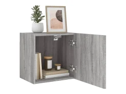 Móvel De Tv| Móvel parede TV 40,5x30x40 cm derivados de madeira cinza sonoma PT987067 Cinzento