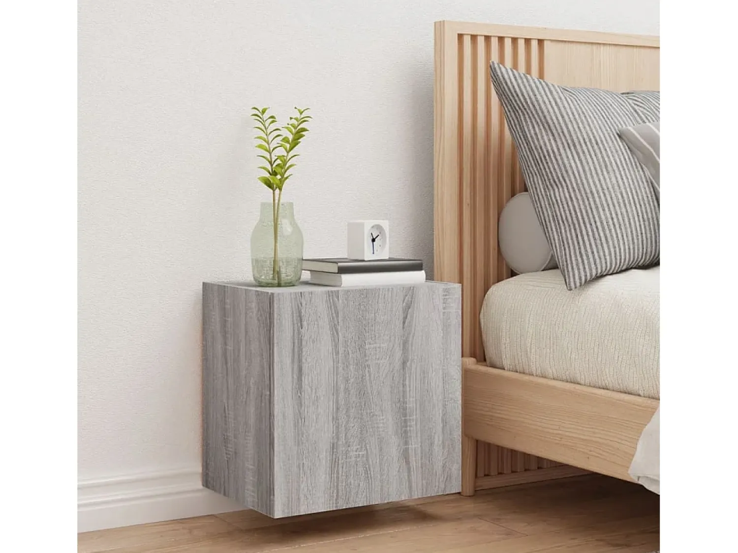 Móvel De Tv| Móvel parede TV 40,5x30x40 cm derivados de madeira cinza sonoma PT987067 Cinzento