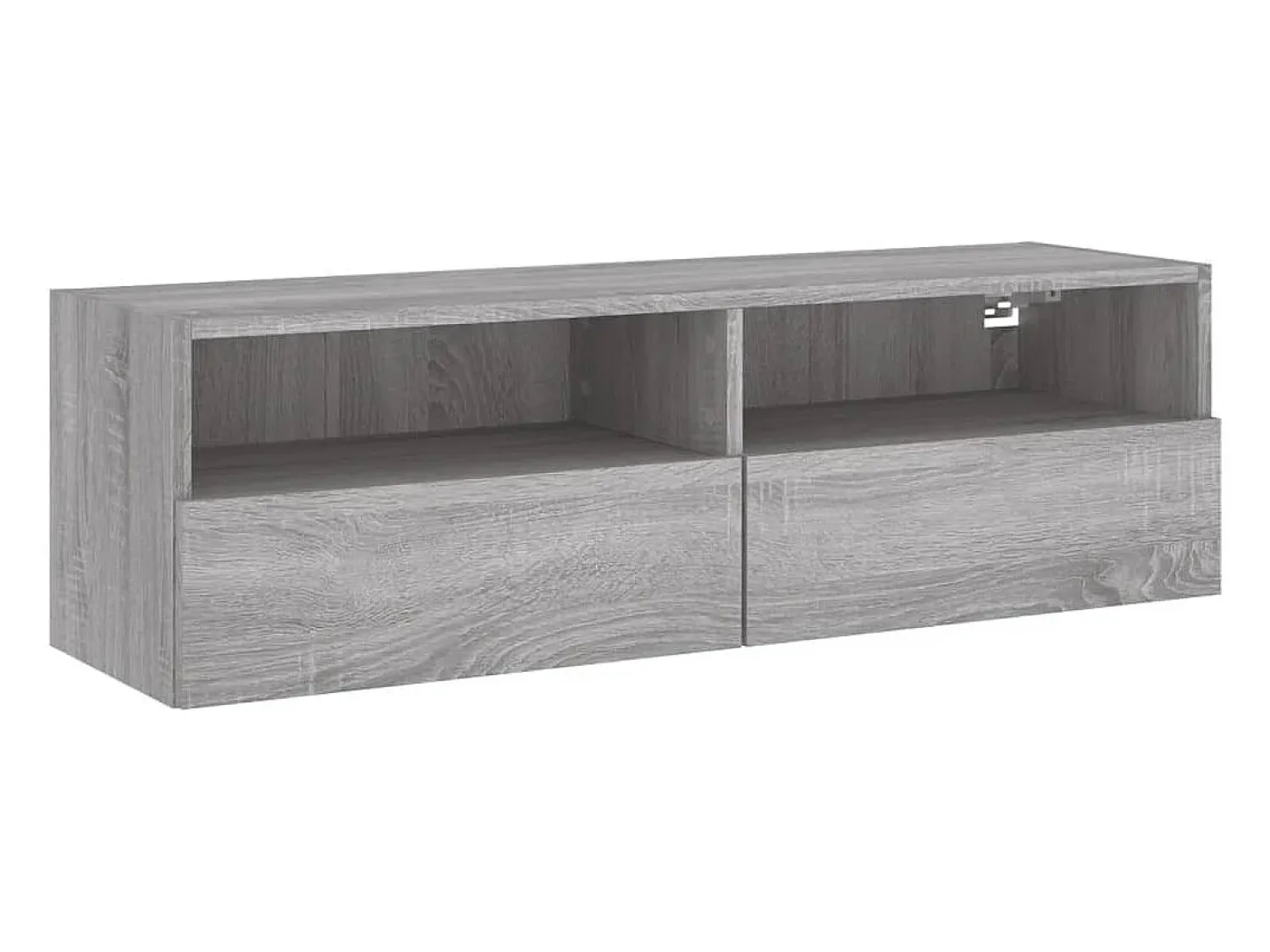 Móvel parede TV 100x30x30 cm derivados de madeira cinza sonoma PT286669^ Móvel De Tv