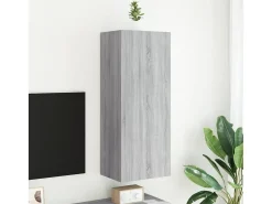 Best Móvel parede TV 40,5x30x102cm derivados de madeira cinza sonoma PT268520 Cinzento
