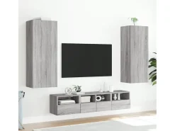 Best Móvel parede TV 40,5x30x102cm derivados de madeira cinza sonoma PT268520 Cinzento