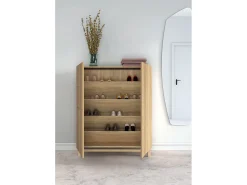 Móvel De Arrumação|Sapateira|Herdasa Móvel sapateira/armário - A112cm x C90cm x P27cm carvalho dourado - Volda Natural escuro
