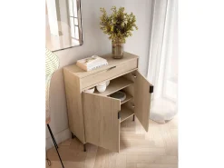 Outlet Herdasa Móvel sapateira/armário - A89cm x C90cm x P29cm carvalho claro - Alice Natural claro