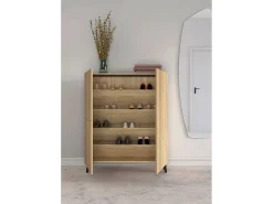 Móvel De Arrumação|Sapateira*Herdasa Móvel sapateira/armário - A109cm x C90cm x P27cm carvalho dourado pés - Malmo Preto