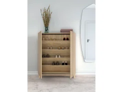 Móvel De Arrumação|Sapateira*Herdasa Móvel sapateira/armário - A112cm x C90cm x P27cm carvalho dourado portas impression serrado - Lofoten Natural escuro