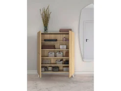 Sale Herdasa Móvel sapateira/armário - A109cm x C90cm x P27cm carvalho dourado pés - Malmo Branco