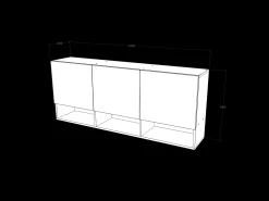 Móvel Suspenso haaus Malmo, 3 Portas, , 144 x 27 x 60 cm^ Prateleira