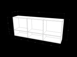 Móvel Suspenso haaus Malmo, 3 Portas, , 144 x 27 x 60 cm^ Prateleira