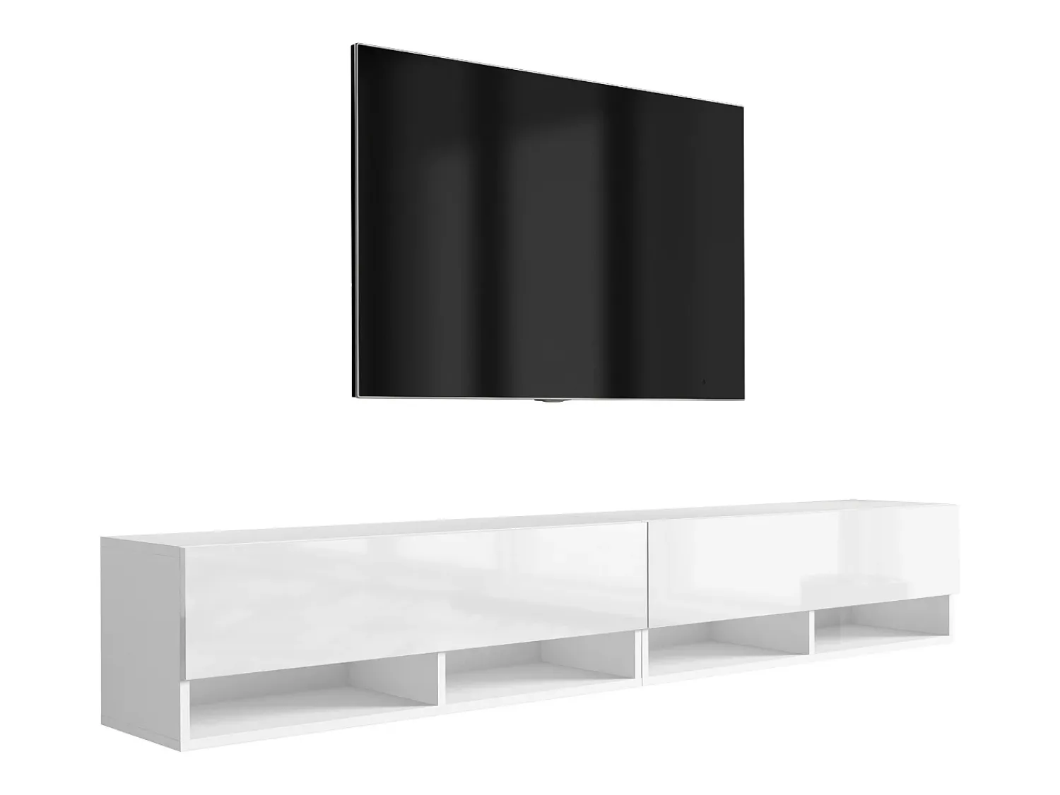 Sale Móvel TV : (2 x 100) Fosco / Brilhante, 200 × 32 × 34 cm Branco