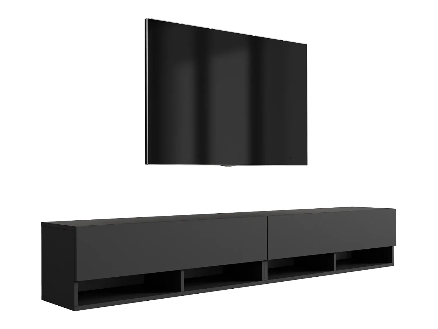Móvel De Tv* Móvel TV : (2 x 100) Fosco, 200 × 32 × 34 cm Preto
