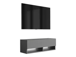 Discount Móvel TV : Antracite, LED branco, 100 × 32 × 34 cm Cinzento
