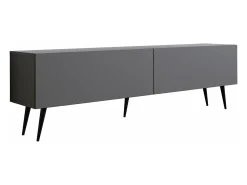 Clearance Móvel TV : Antracite, patas pretas, 170 x 52 x 32 cm Cinzento