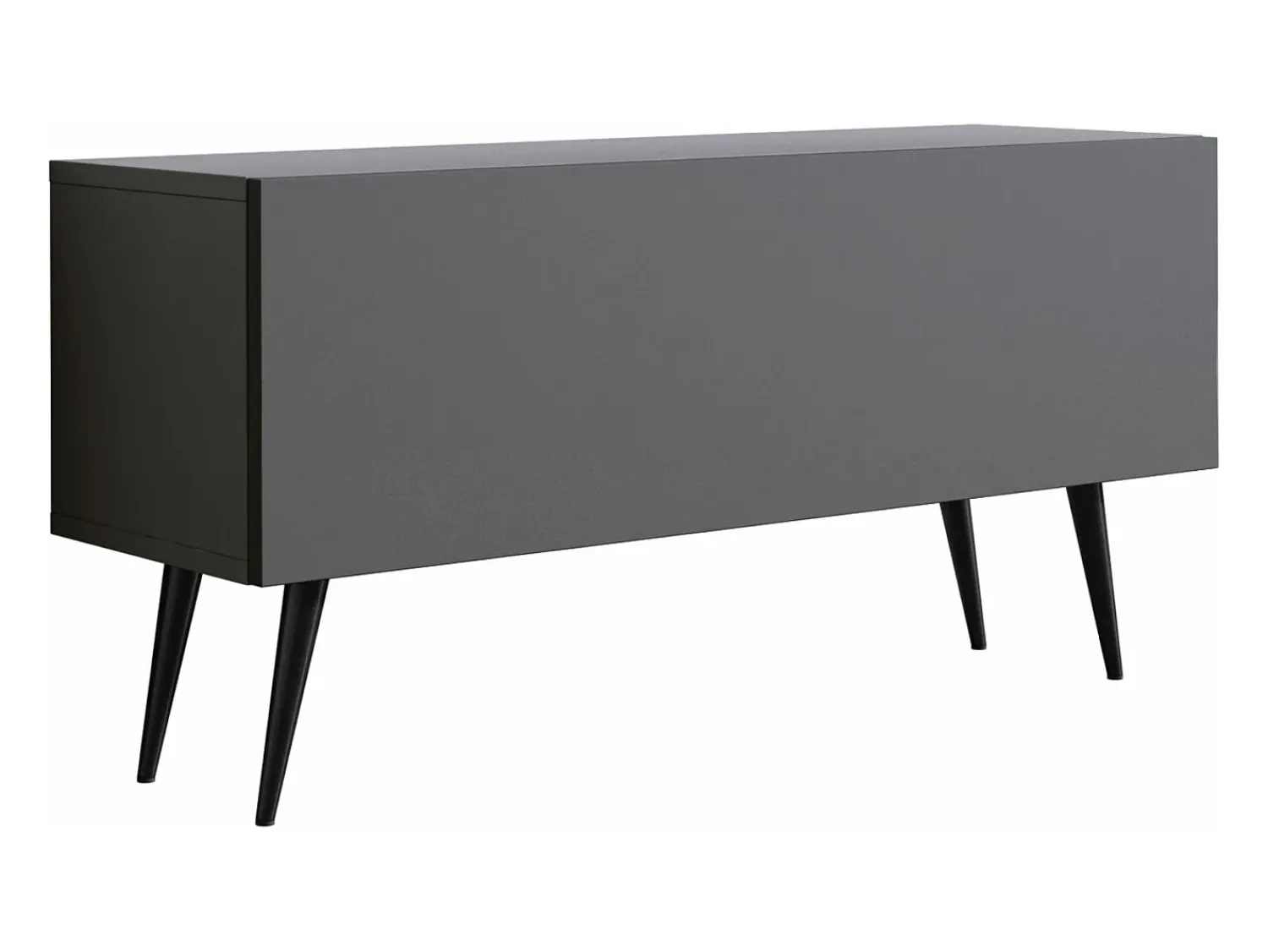 Móvel De Tv| Móvel TV : Antracite, patas pretas, 100 x 52 x 32 cm Cinzento
