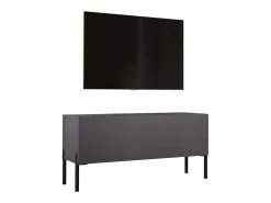 Móvel De Tv| Móvel TV : Antracite, patas pretas, 100 x 52 x 32 cm Cinzento