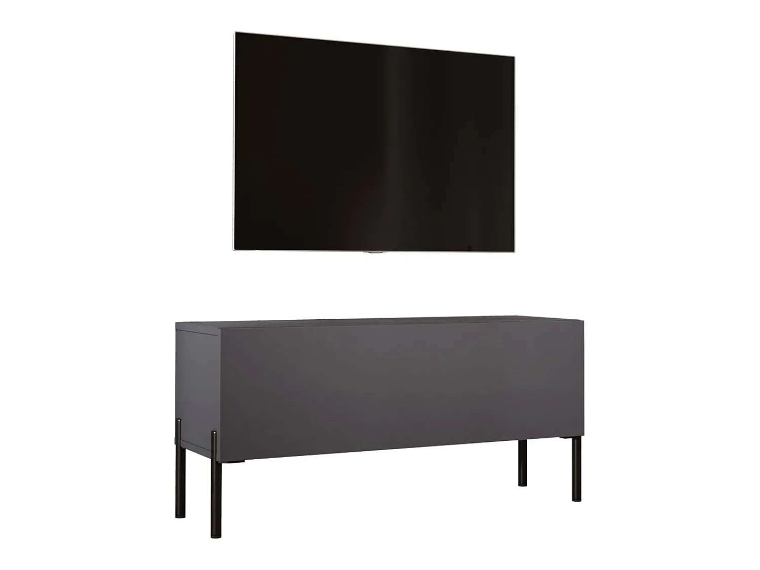 Móvel De Tv| Móvel TV : Antracite, patas pretas, 100 x 52 x 32 cm Cinzento