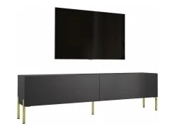 Móvel TV : Antracite, patas douradas, 170 x 52 x 32 cm^ Móvel De Tv