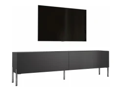 Móvel De Tv* Móvel TV : Antracite, patas retas cromadas, 170 x 52 x 32 cm Cinzento