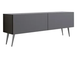 Móvel De Tv* Móvel TV : Antracite, patas cromadas, 140 x 52 x 32 cm Cinzento